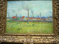 Factories at Clichy by Vincent van Gogh--sweet brushwork!